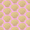 Sketch sea shell in vintage style Royalty Free Stock Photo