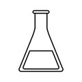 Sketch silhouette image glass beaker for laboratory