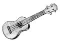 Sketch of small hawaii guitar ukulele