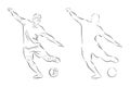 Sketch soccer player