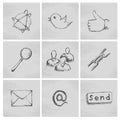 Sketch social network icons