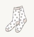 Sketch of socks vector concept