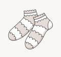 Sketch of socks vector concept