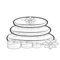 Sketch of spa objects Royalty Free Stock Photo