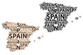 Map of Spain - vector illustration