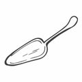 Sketch spatula for cakes, knife blade for cake. Vector