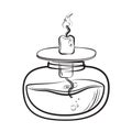 Sketch of spirit lamp chemical burner