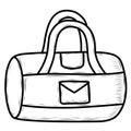 Sketch of Sport bag for sportswear and equipment travel bag