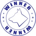 Sketch of stamp for certificate of canine club Royalty Free Stock Photo