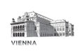 The sketch of State Opera House in Vienna Royalty Free Stock Photo