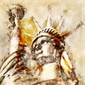 Sketch of the Statue of Liberty