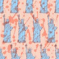 Sketch statue of liberty, vector seamless pattern