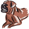 Sketch of a stilyzed bulldog isolated