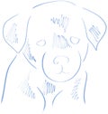 Sketch of a stilyzed dog isolated