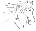 Sketch of a stilyzed Horse isolated