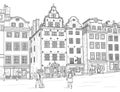 Sketch Stortorget in Stockholm