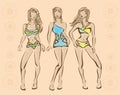 The sketch of swimwear Royalty Free Stock Photo