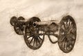 Sketch of Three American Civil War Cannon Royalty Free Stock Photo