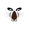 Sketch of a tiger face in a simple logo vector design Royalty Free Stock Photo