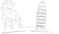 Sketch of the tower of Pisa isolated