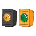 Sketch of a traffic light for one color. Royalty Free Stock Photo