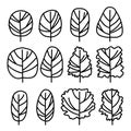 Trees Hand drawn sketch doodle Royalty Free Stock Photo
