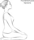 Sketch. Vajrasana