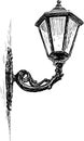 Sketch of a vintage street lamp