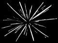 Sketch with white sparks on a black background. Royalty Free Stock Photo