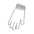 Sketch of winter gloves, vector illustration isoltaed on white background, pair of gloves, gloves, vector sketch illustration