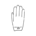 Sketch of winter gloves, vector illustration isoltaed on white background, pair of gloves, gloves, vector sketch illustration