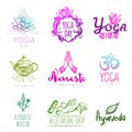 Sketch Yoga Logo Set