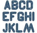 Sketched alphabet am