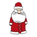Sketched bearded Santa Claus Cartoon Element