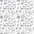 Sketched Candy Set, Engraved Doodle Design Elements Collection Royalty Free Stock Photo