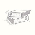 Sketched desktop archive folder icon Royalty Free Stock Photo