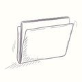 Sketched full folder desktop icon