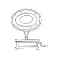 Sketched gramophone talking machine. Vintage gramophone Royalty Free Stock Photo