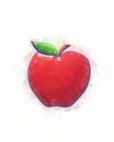 Sketched Red Apple