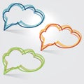 sketched speech bubble. Vector illustration decorative design