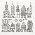 Sketchey Houses And Dolls: European Symbolism Inspired Embroidery Design