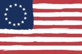 Sketching betsy ross flag Royalty Free Stock Photo