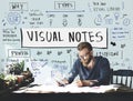 Sketching Visual Notes Design Handwriting Ideas Concept Royalty Free Stock Photo
