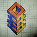 sketchpen art drwan on the graph paper