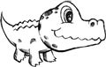 Sketchy Alligator Vector Illustration Royalty Free Stock Photo