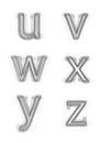 Sketchy alphabet lowercase letters