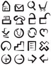 Sketchy childish web icons Royalty Free Stock Photo