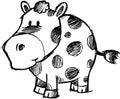 Sketchy Cow Vector Illustration Royalty Free Stock Photo