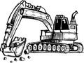 Sketchy Digger Illustration Royalty Free Stock Photo