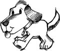 Sketchy Dog Vector Illustration Royalty Free Stock Photo